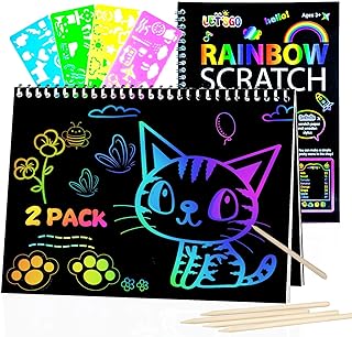 OSLINE Gifts for 3-10 Year Old Girls,Arts and Crafts for Kids Age 3-5-7-8-10,Scratch Art for Book,Art Set for 6-12, Birthday Presents Age 5-10,Toys for 3-8 Year Old Boys Girls