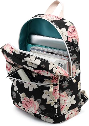 Miniatura 2 de Canvaslove Mochila impermeable de lona de 15.6 pulgadas para laptop con puerto de carga USB y correas de cojín de masaje para laptop de hasta 15