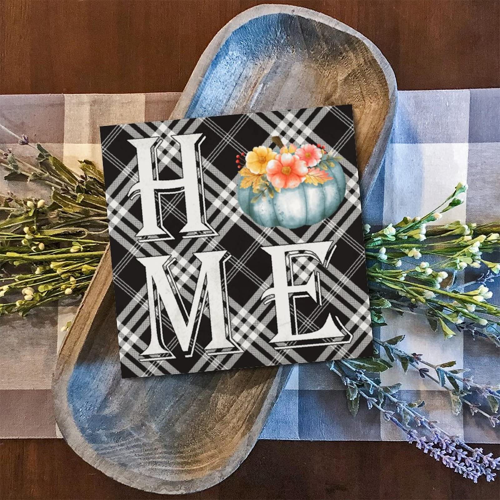 Cadeaux pour la Saint-Valentin originaux, panneau en bois citrouille d'automne cosy