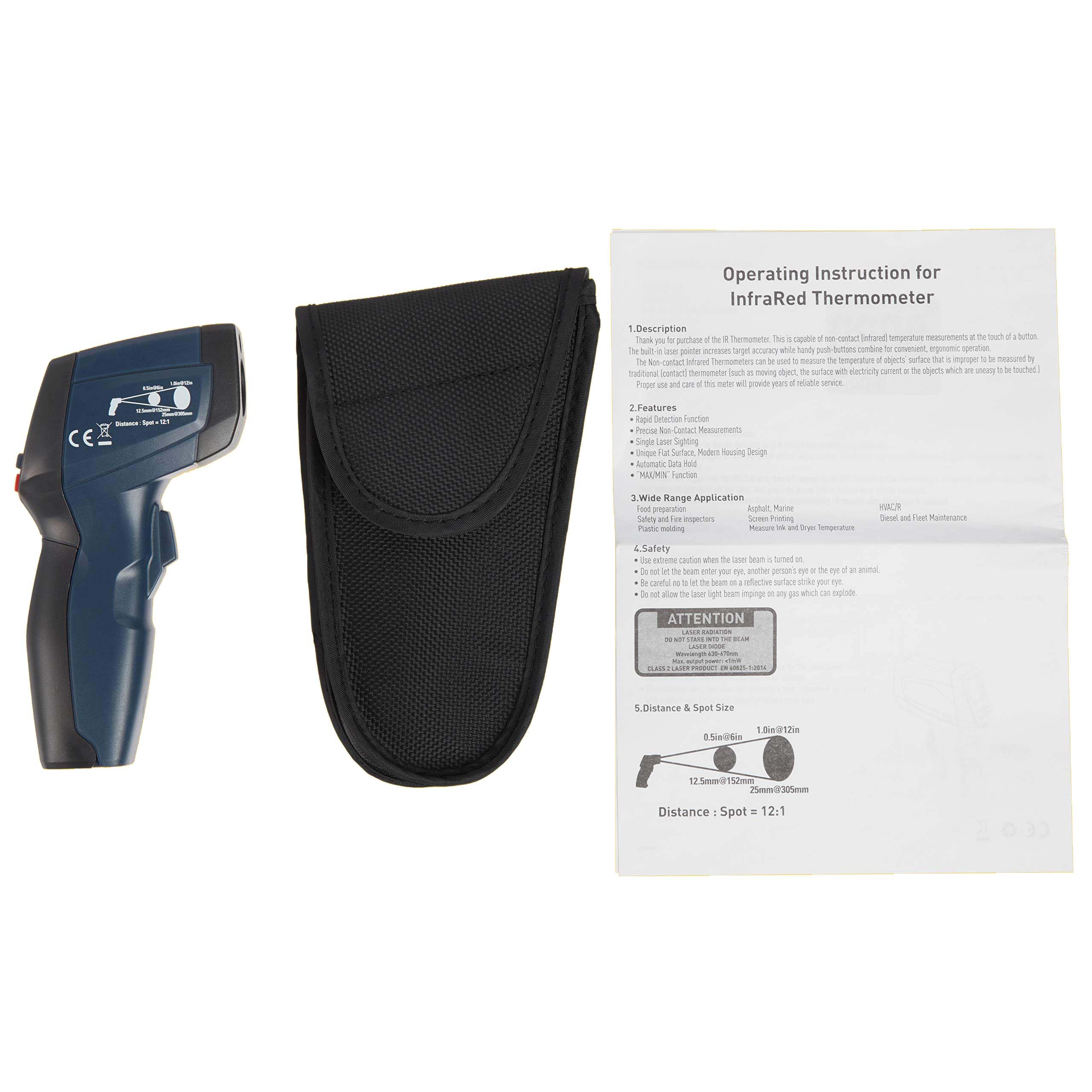 Amazon Basics Termómetro infrarrojos compacto Negro