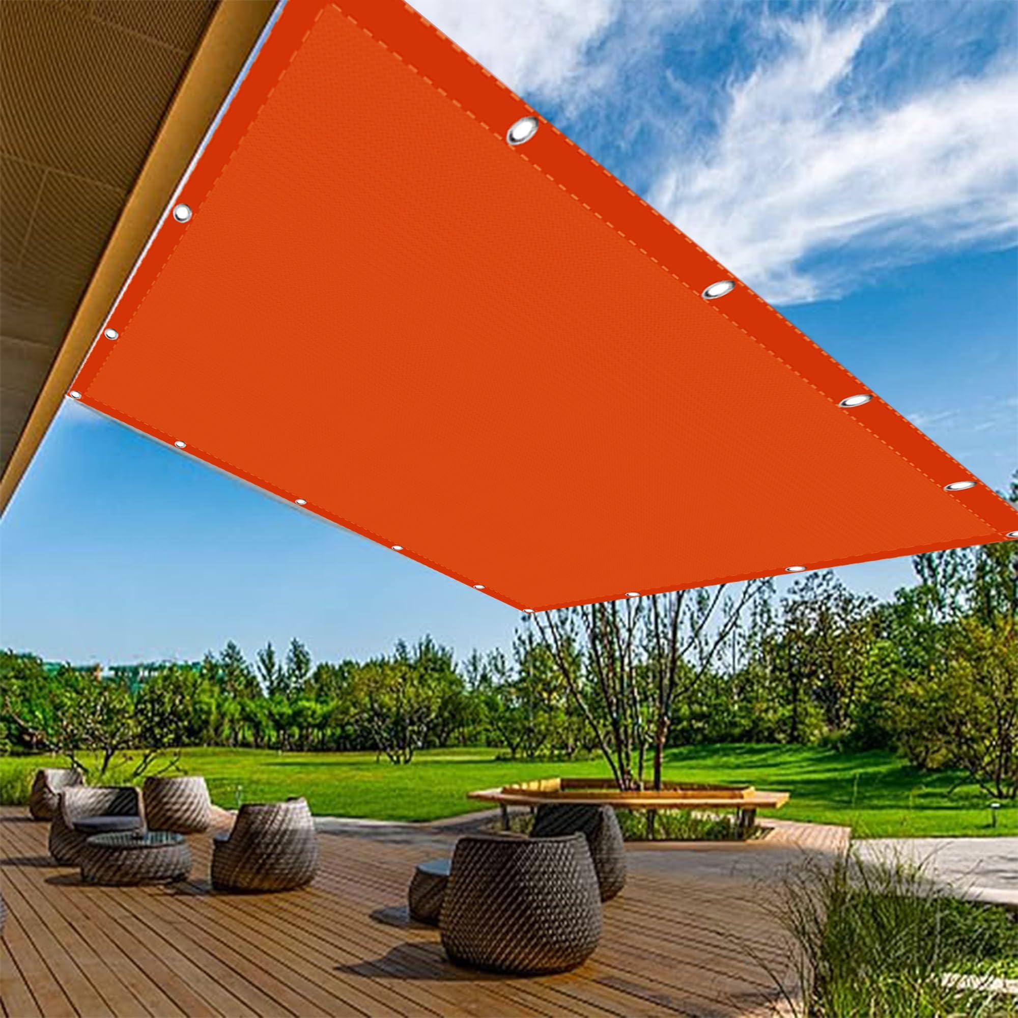 Toile imperméable anti-UV et anti-déchirure orange pour jardin