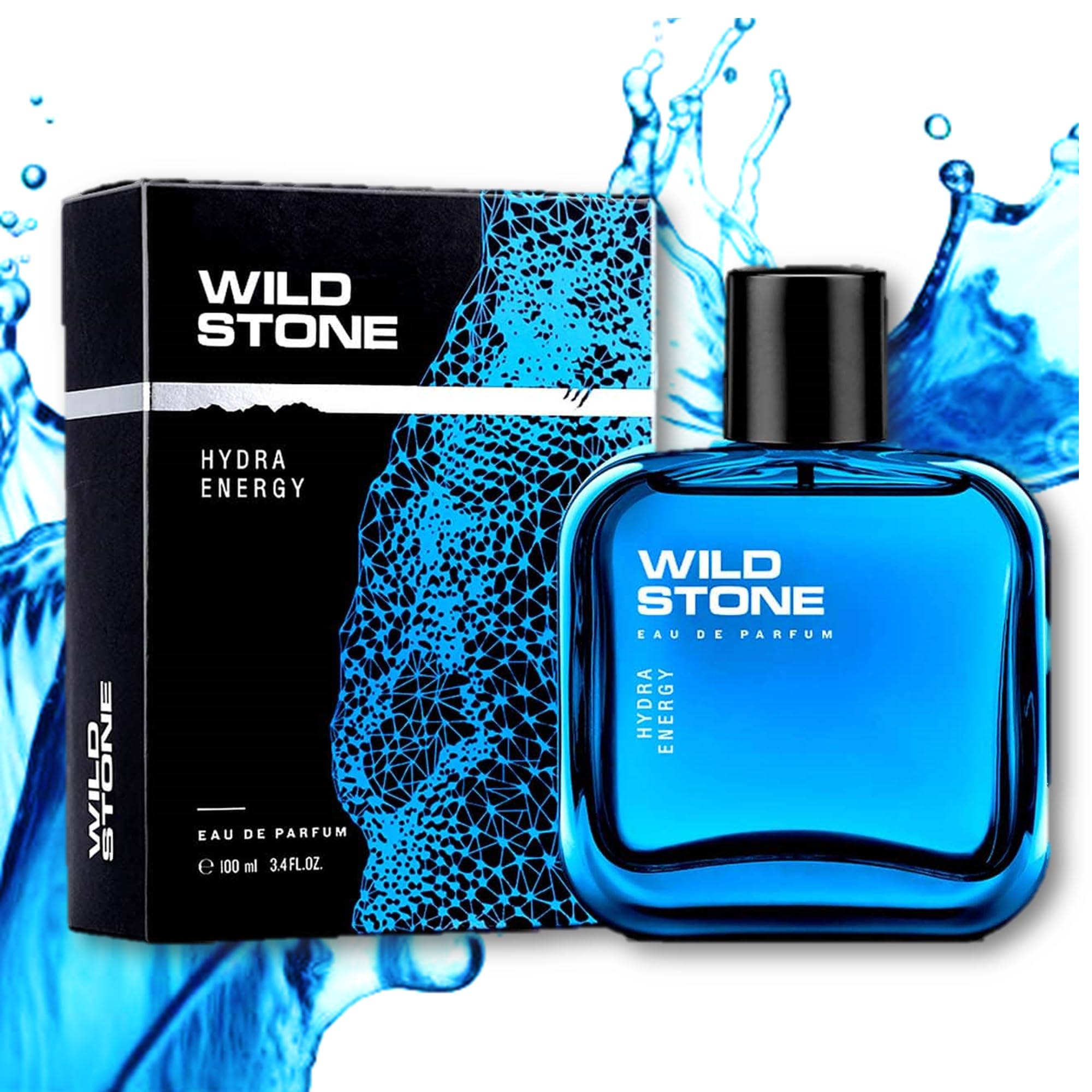 Wild Stone Spray Hydra Energy Premium Eau De Parfum For Men, 100Ml: A Long-Lasting, Luxury Fragrance 100 Ml