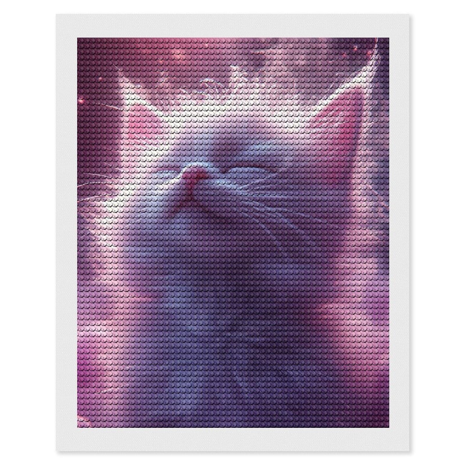 Junmoney Dreamy Kitten Portrait 5D Diamond Painting Kit 16"x20", Relaxing DIY, Mindful Craft Project, Full Kit Included, Thoughtful Present