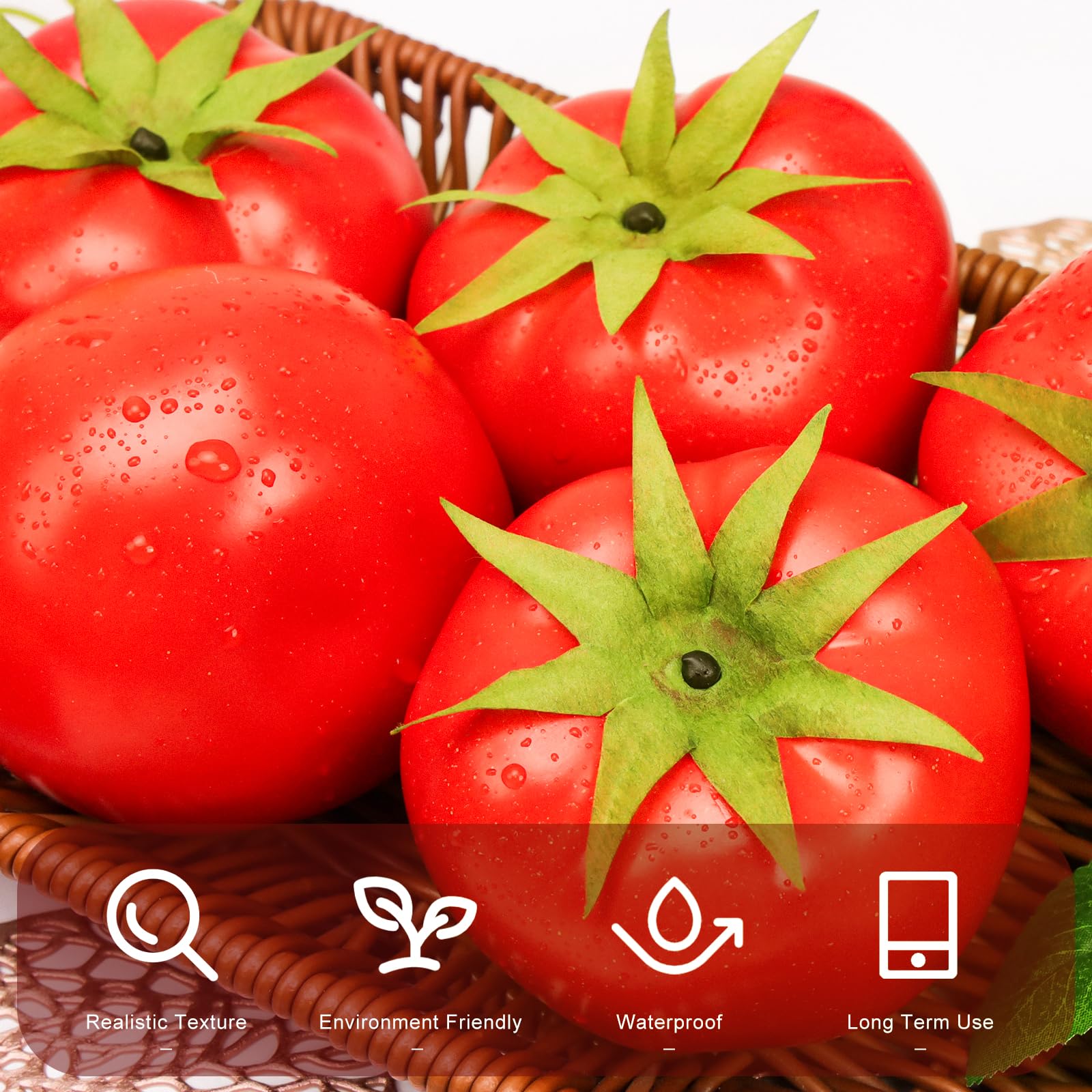 Meiwlong 6個 フェイクザクロ ホーム キッチン 装飾 本物そっくり 本物そっくり 人工フルーツ キャビネット 収穫 屋内 フェスティバル パーティー 結婚式 デ