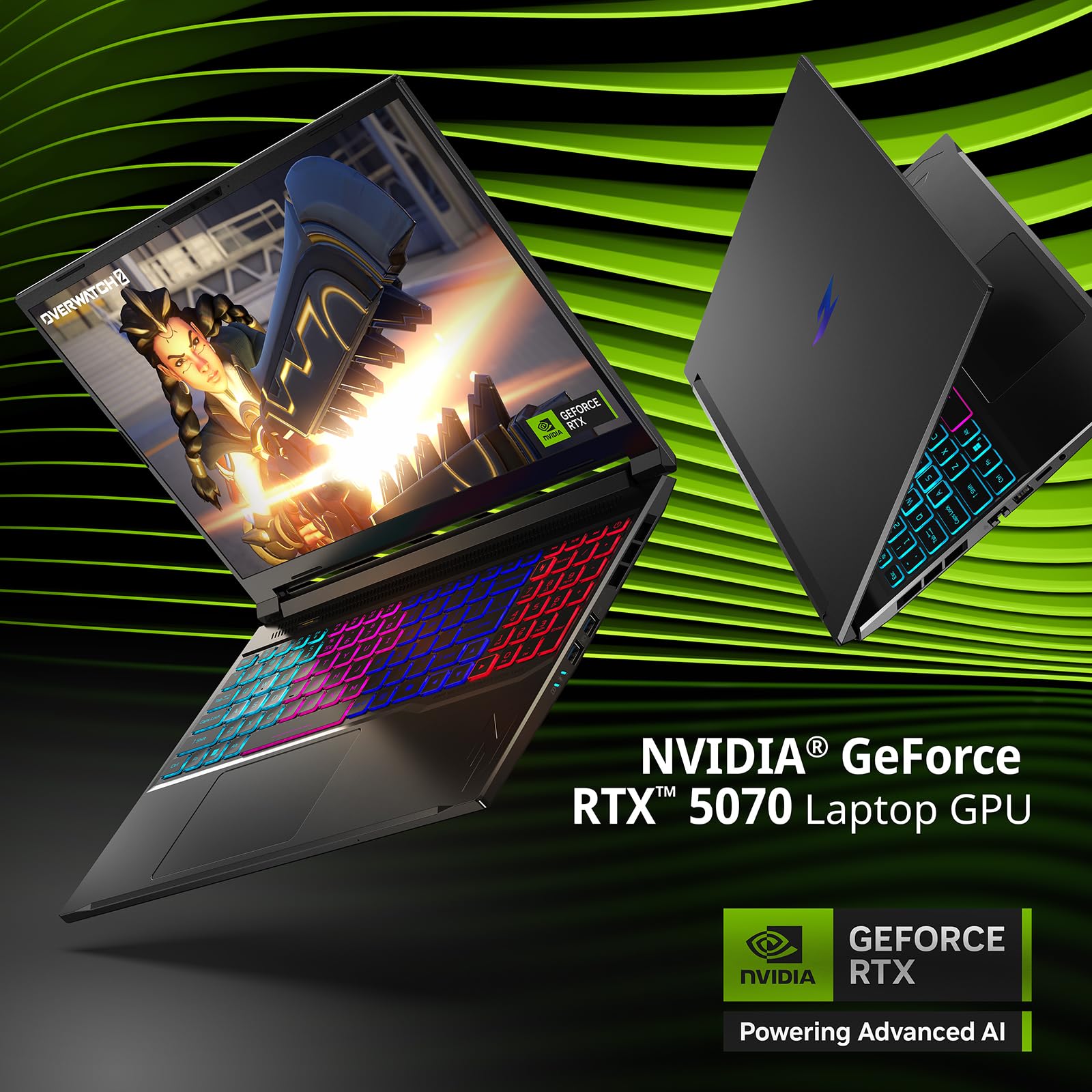 acer Nitro V 16S AI PC Portatile IA | Notebook Gaming| NVIDIA GeForce RTX 5070 8 GB | Ryzen AI 9 365 | Ram 32 GB DDR5 | 1024 GB SSD | Display 16" WQXGA IPS 180 Hz | Copilot+ PC | Windows 11 | QWERTY