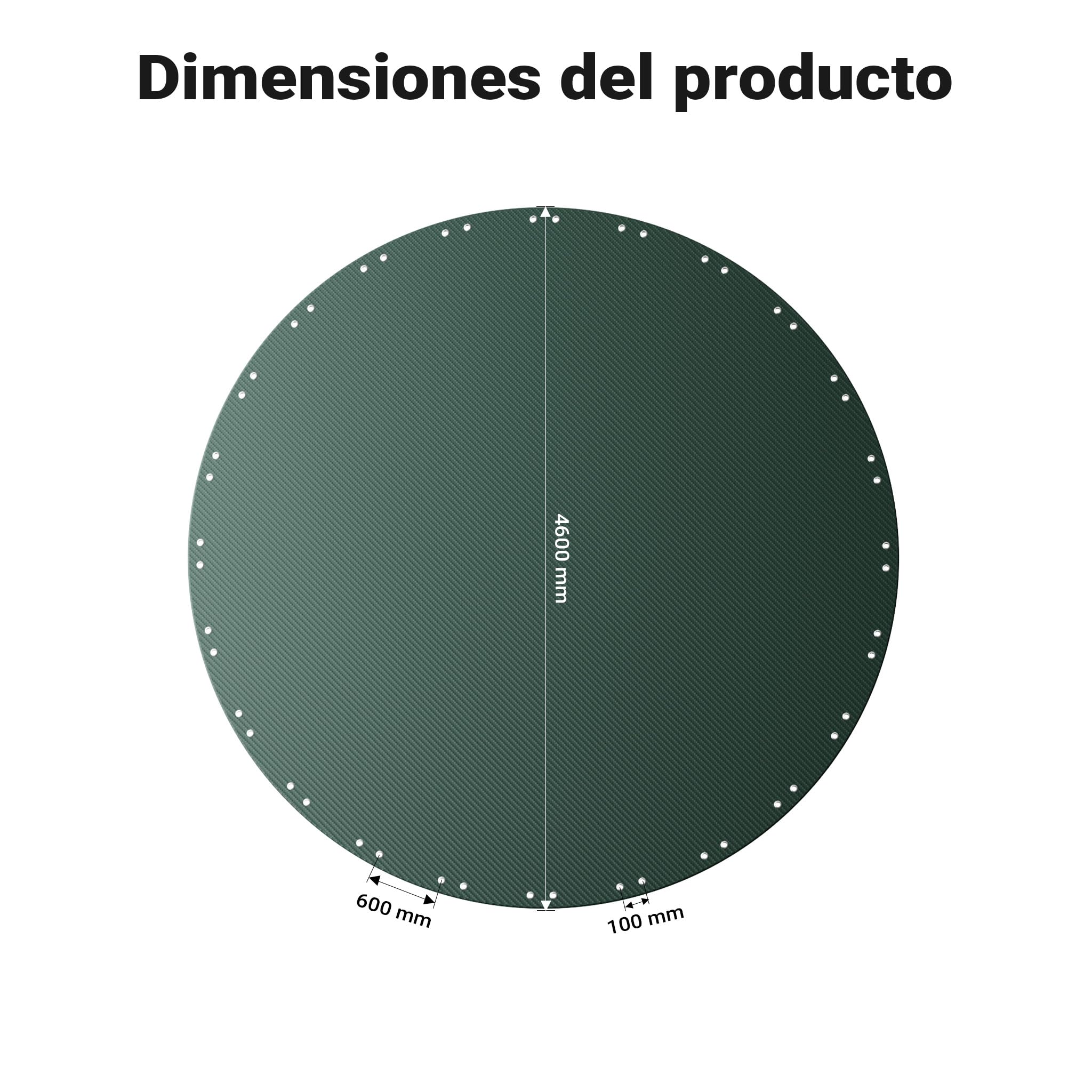 Wiltec Cubierta Solar Piscina Redonda Ø 460 cm Verano e Invierno Resistente a los Rayos UV cobertor