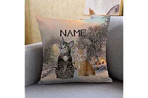 Custom Cat Christmas Pillow Covers