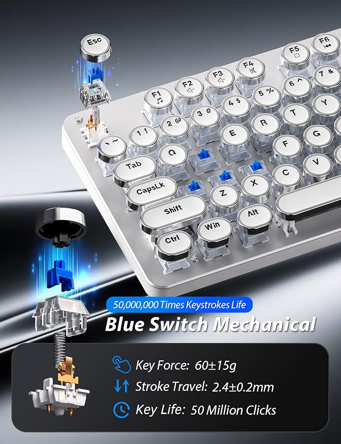 Teclado Mecánico BK820 USB con Retroiluminación RGB miniatura 3