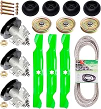 50 Inch Mower Deck Rebuild Kit Fit for Cub Cadet RZT50 LT1050 ZT-50 MTD Troy Bilt 50 inch Tractor Parts Spindle 618-04126 Blade 942-04053 742-04053 Idler 956-04129 Belt 754-04044 Wheel 753-04856