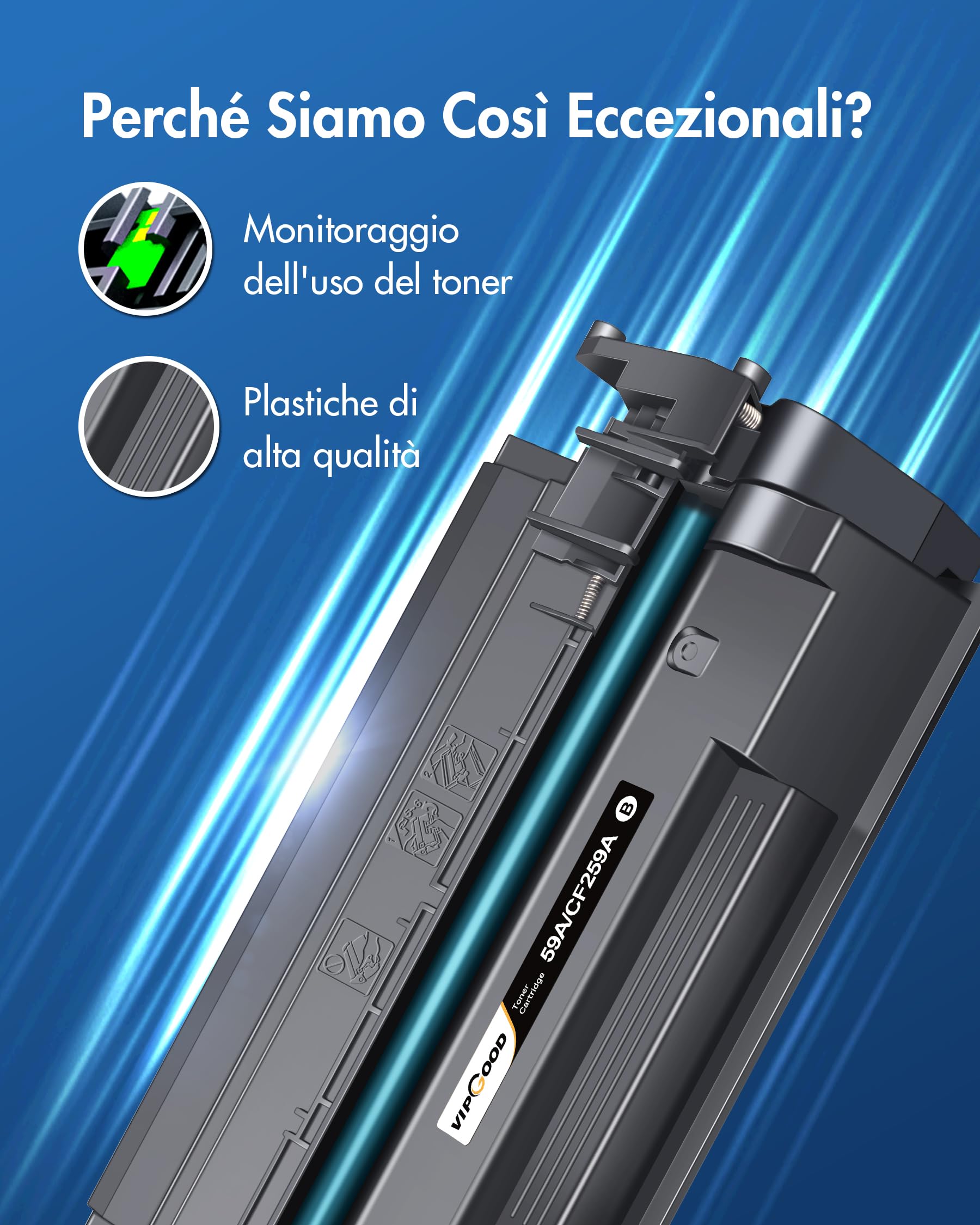 VIPGOOD 59A (Con Chip) Cartucce Toner Compatibile per HP 59A CF259A (1Nero) | Compatibili per HP LaserJet Pro MFP M428 M428fdw M428dw M428fdn M428m 59A CF259A 59X CF259X
