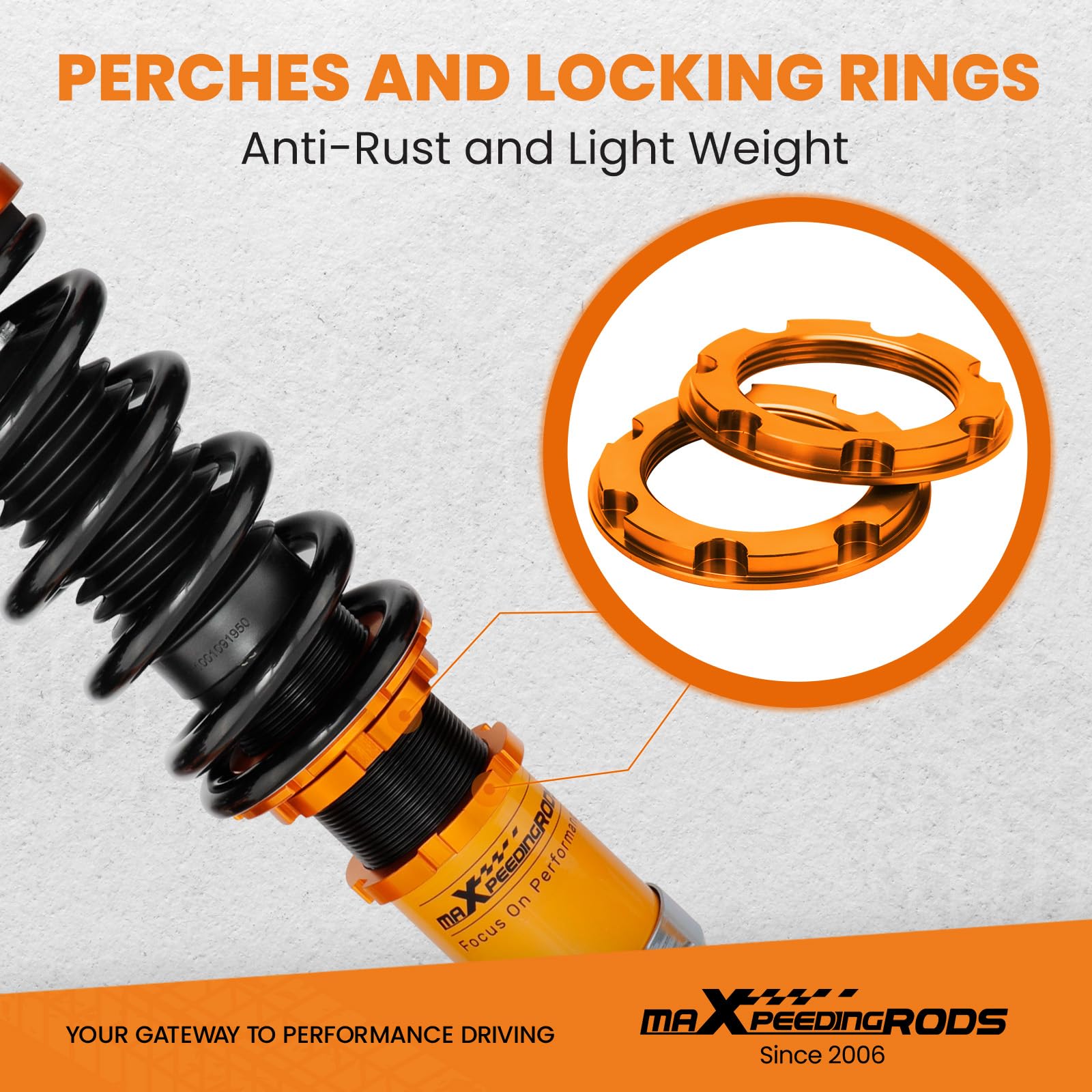 maXpeedingrods Kits de Coilover Amortiguador Muelle de Suspensión