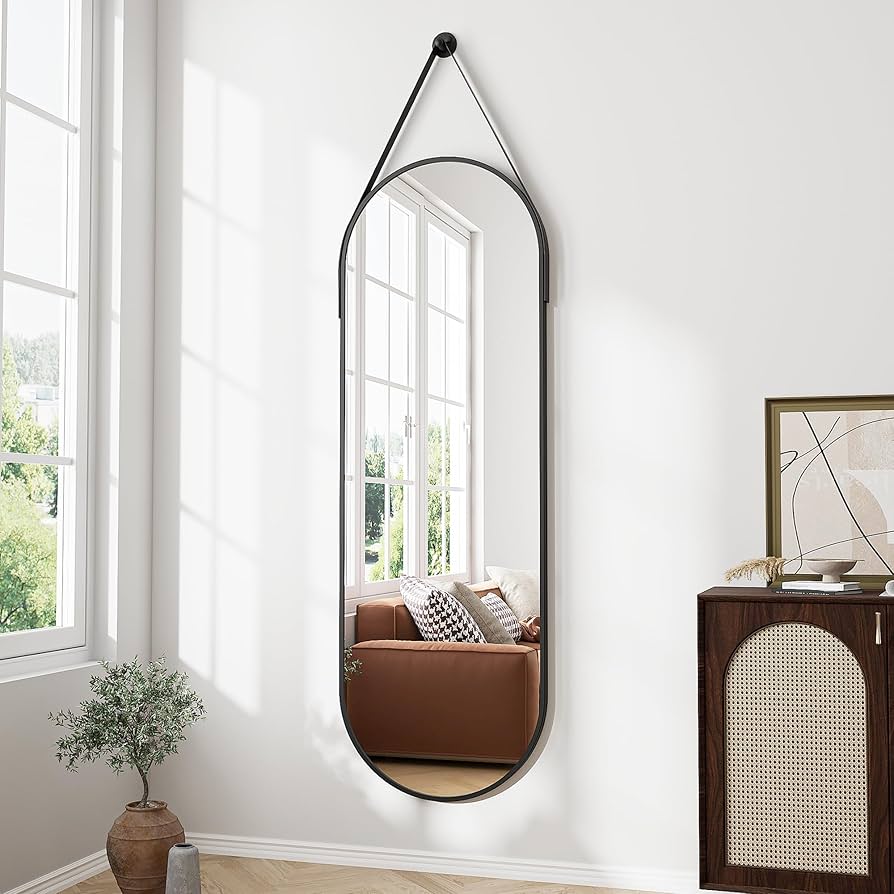 ホワイト オールインワン サイドファスナー Amazon.com: ZMYCZ Full Length Mirror, Oval Wall Mounted