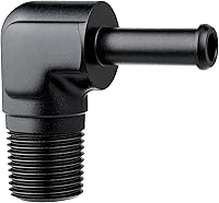 Vista 6 de EVIL ENERGY Adaptador de Conexión de Púa de Manguera 1/2" NPT Macho a 1/2" 45 Grados de Aluminio Negro