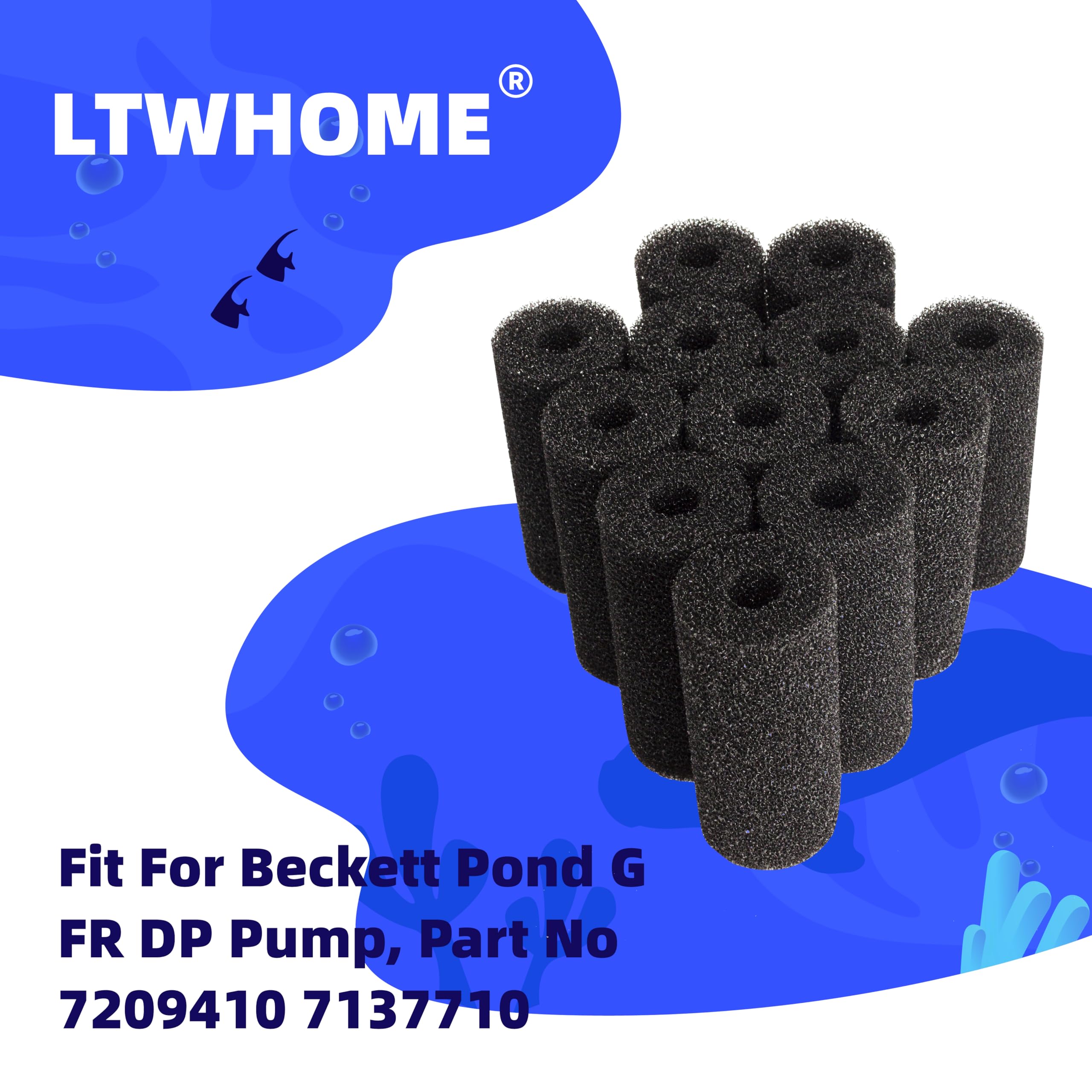 prefiltro spugna rullo per Beckett Pond G Fr DP Pump, riferimento 7209410 7137710, paquet de 12