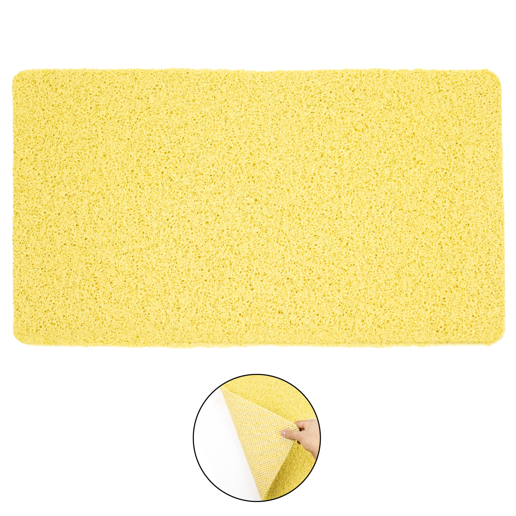 Anti-Mold Non-Slip Shower Mat (Yellow, Medium)