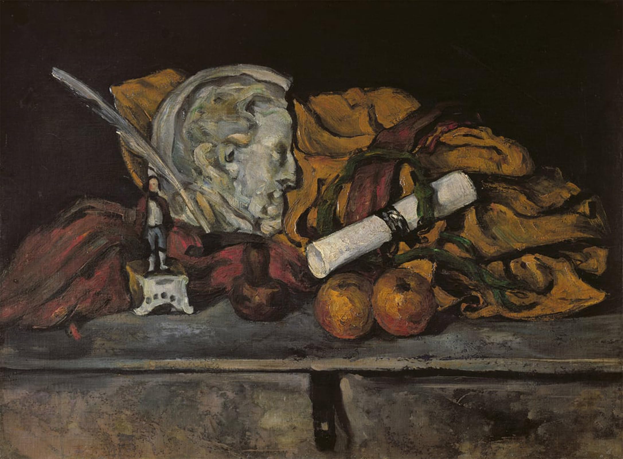 SERENDIPITP Abstract Painting Mural Print Picture Wall Decor Painting Still Life of the Artist's Accessories by Paul Cézanne Vintage Wall Artwork for Home Decor 60x90cm