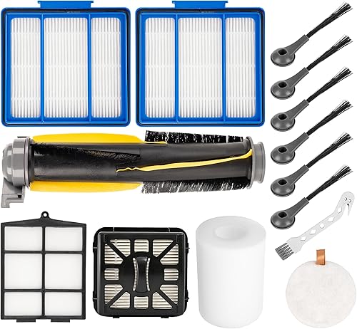 BlueStars Kit de accesorios para robot aspirador Shark IQ AV1010AE R101AE RV1001AE AV911S AV993 RV1000 UR1000SR – 1 cepillo principal, 6 cepillos