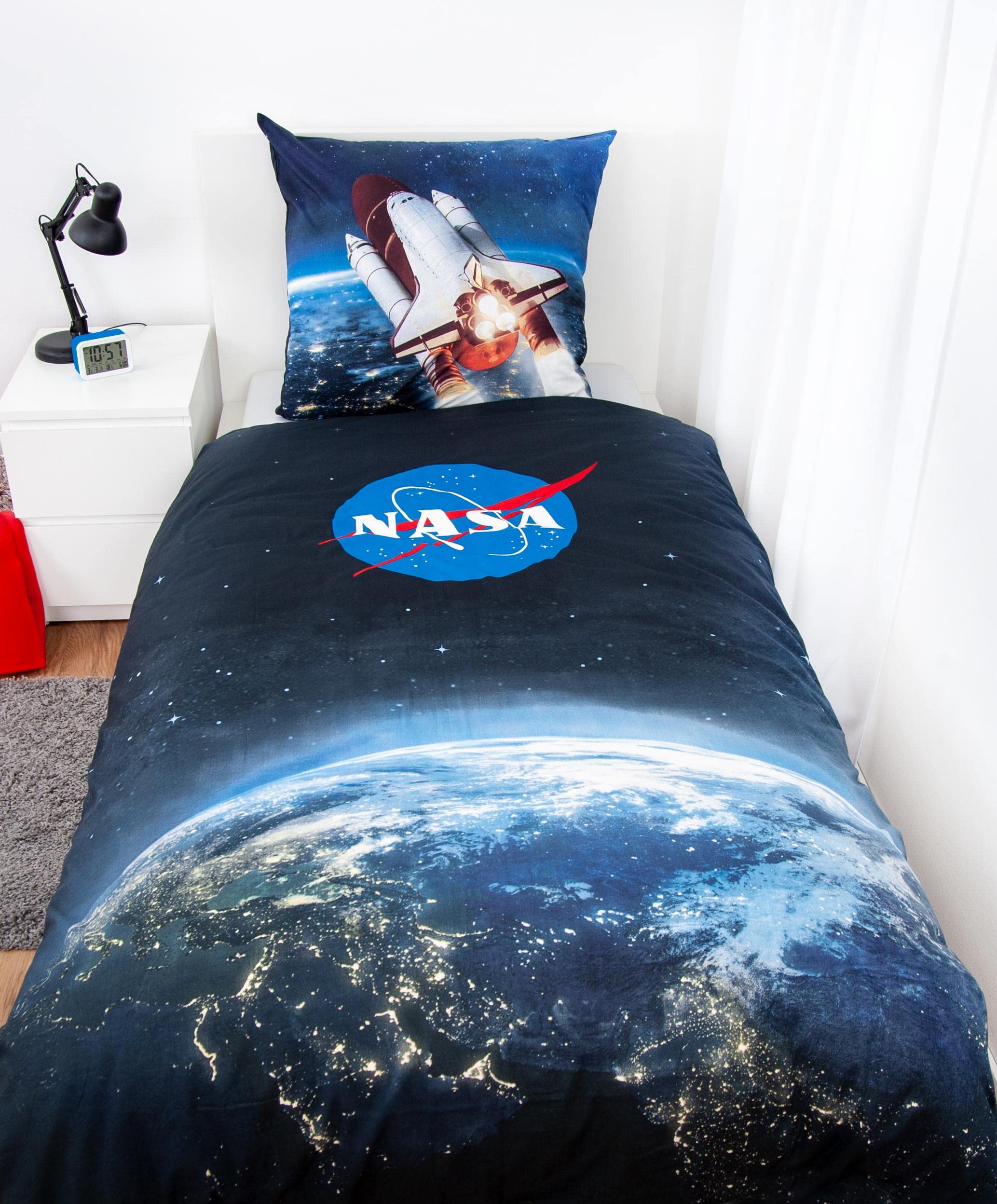 Herding Nasa Komplet Pościeli, Bawełna, Czarny, 70 x 90 cm, 140 x 200 cm