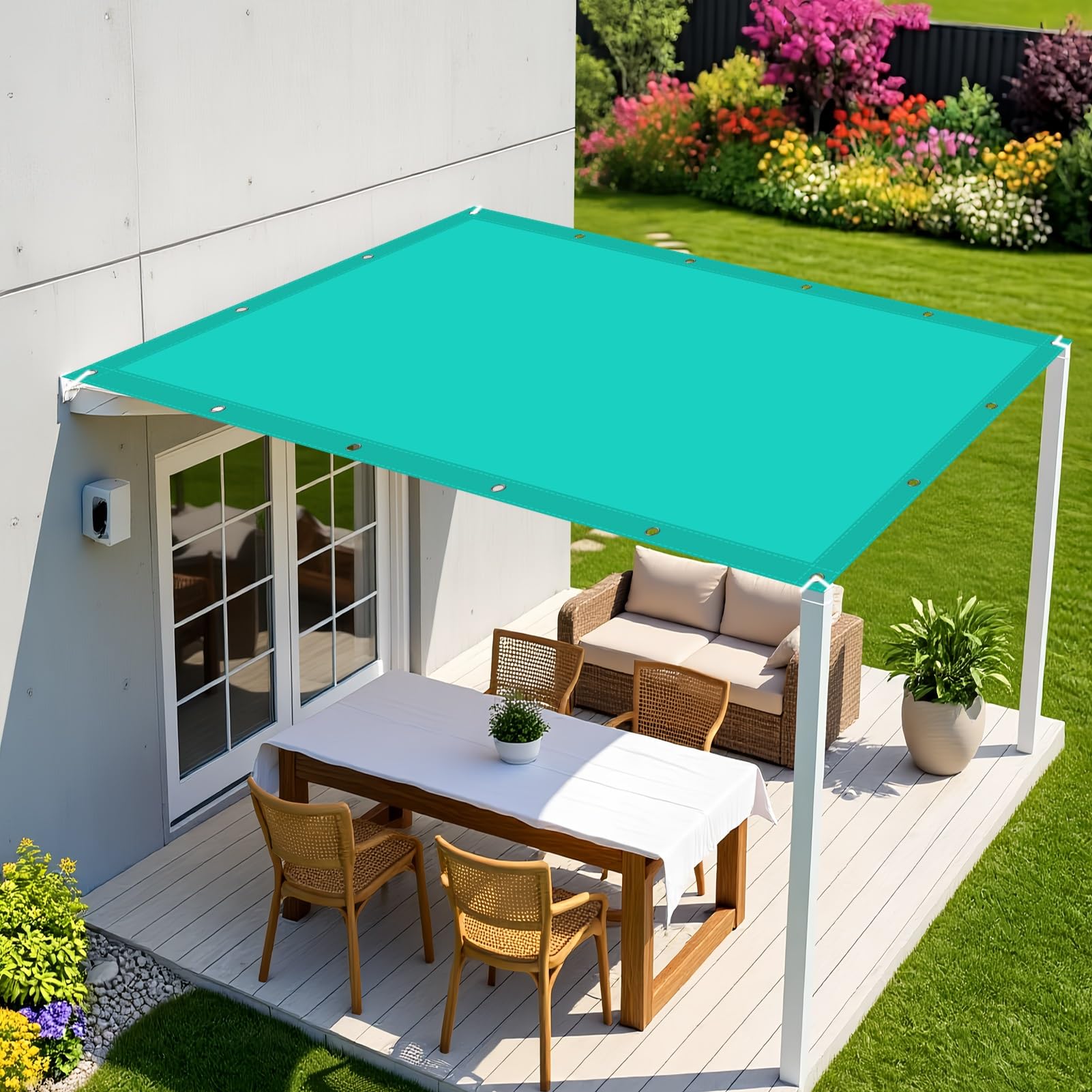 Toile ombrage 130 x 1000 cm afin de protéger efficacement votre chenil ou clôture du soleil