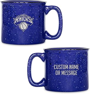 Greater Distance NBA Basketball New York Knicks Royal Blue 12oz Personalized Laser Engraved Campfire Mug