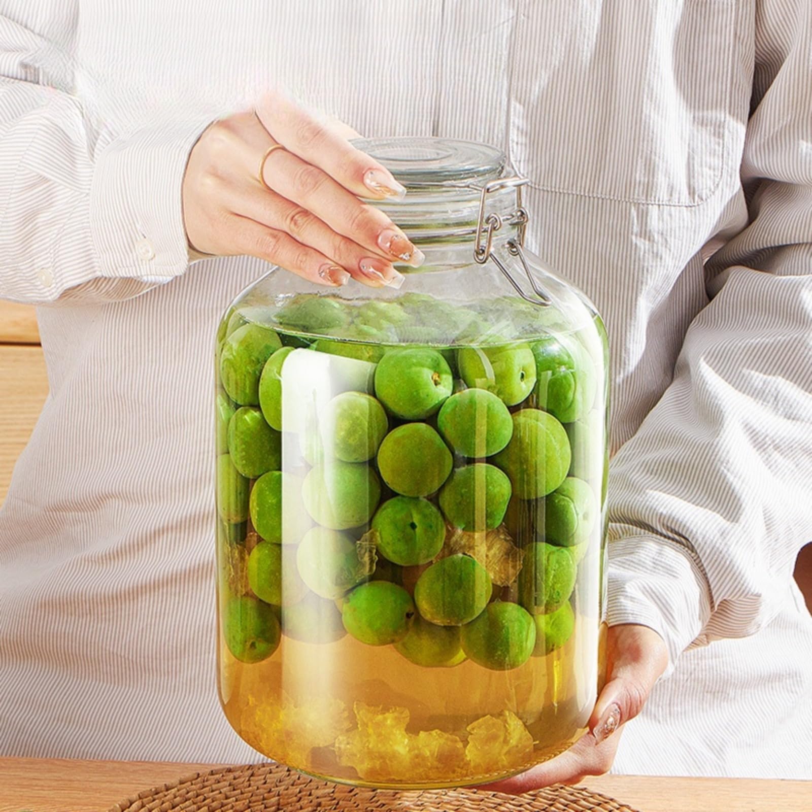 Amazon｜梅酒 瓶 ガラスびん 果実酒びん 3L/4L/5L 大容量食品保存容器