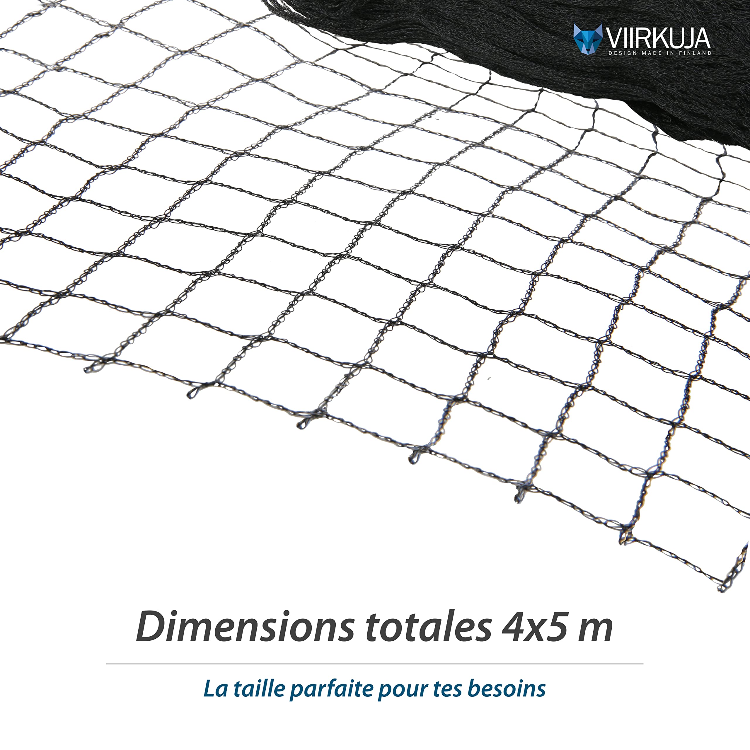 Filet de Protection Contre les Oiseaux 4 x 5 m 18 x 18 mm Noir