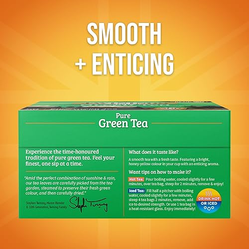 Miniatura 3 de Twinings of London - Bolsas de té verde Pure Green, 50 unidades (Paquete de 6).