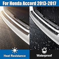 Vista 3 de Protector de parachoques trasero para Honda Accord 2013-2017, fácil de instalar, sin burbujas, textura de fibra de carbono flexible, protección