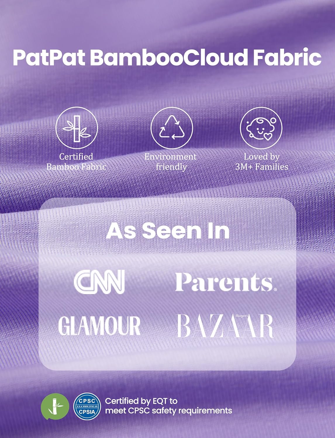 PATPAT Baby Footie Romper, Viscose from Bamboo, Long Sleeve, 2-Way Zipper, Fold-Over Mittens, Cuffs & Anti-Slip Grips