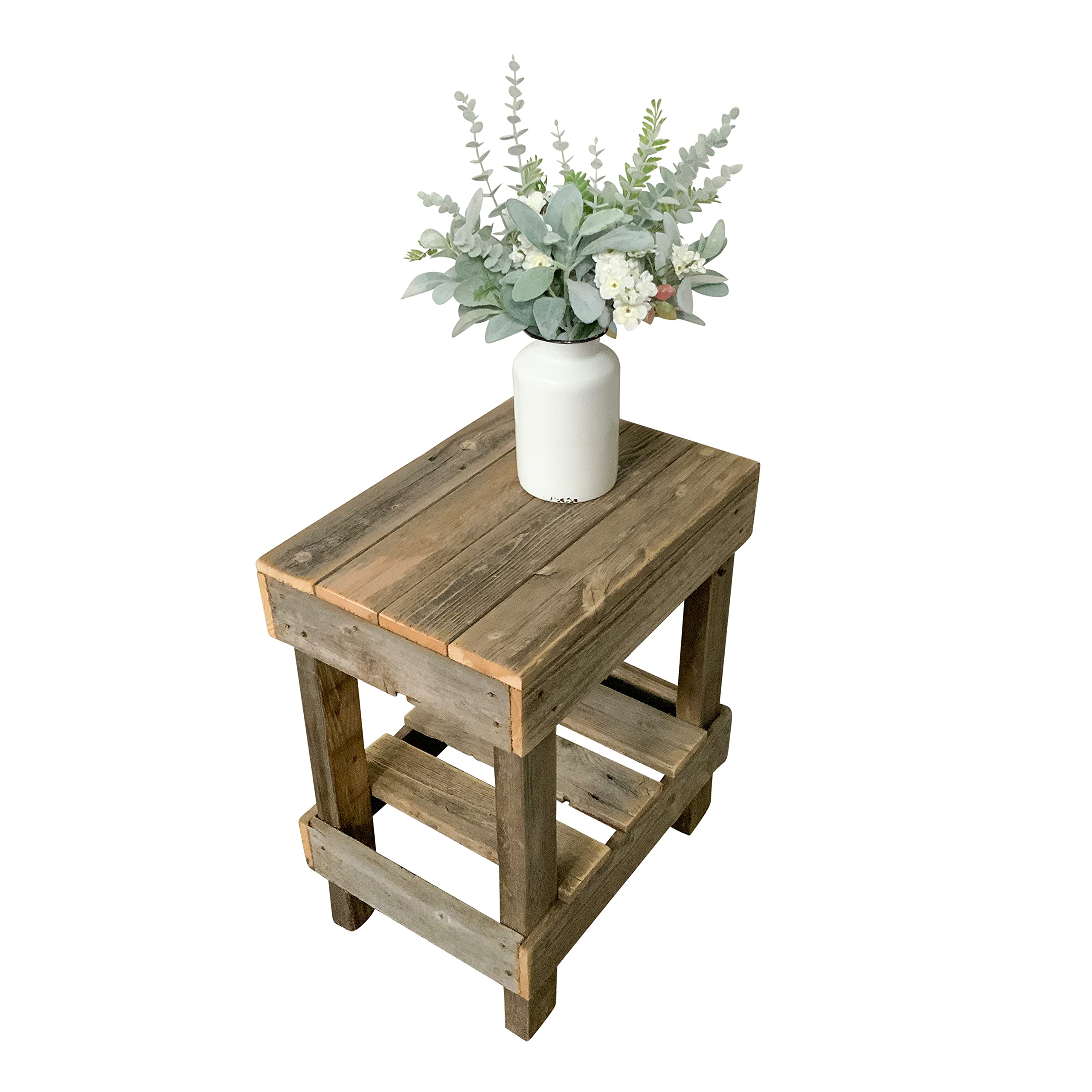 Amazon.com: Del Hutson Designs 100 Percent Reclaimed Solid Wood Rustic  Contemporary Farmhouse Decor Slim Side End Table for Living Room or  Bedroom, Natural : Home & Kitchen
