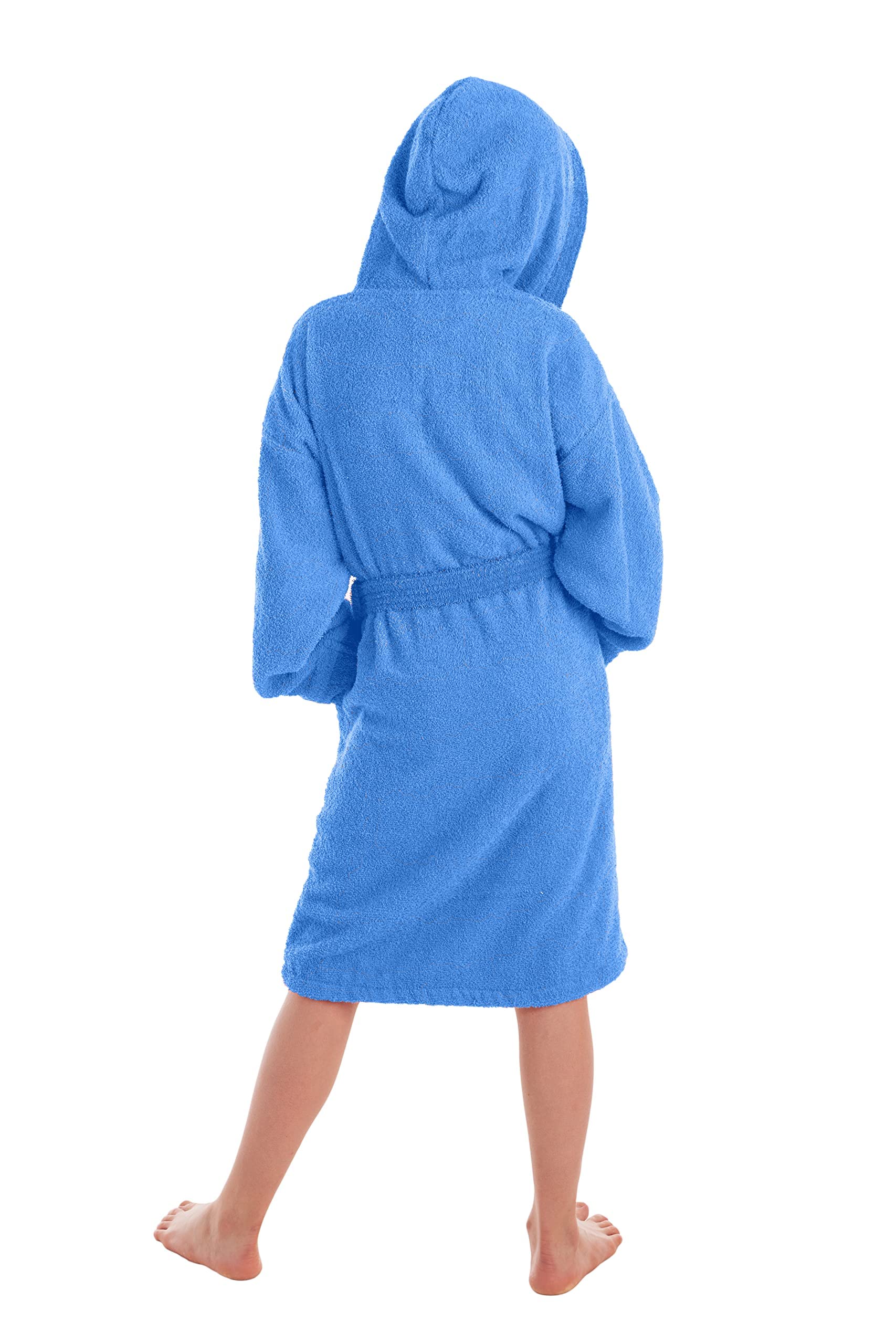 LEBENGOOD Accappatoio per Bambino e Bambina : Ragazzo e Ragazza, Unisex - 100% Cotone OEKO-TEX® Accappatoio Spugna- 2 Tasche, Cintura, Cappuccio