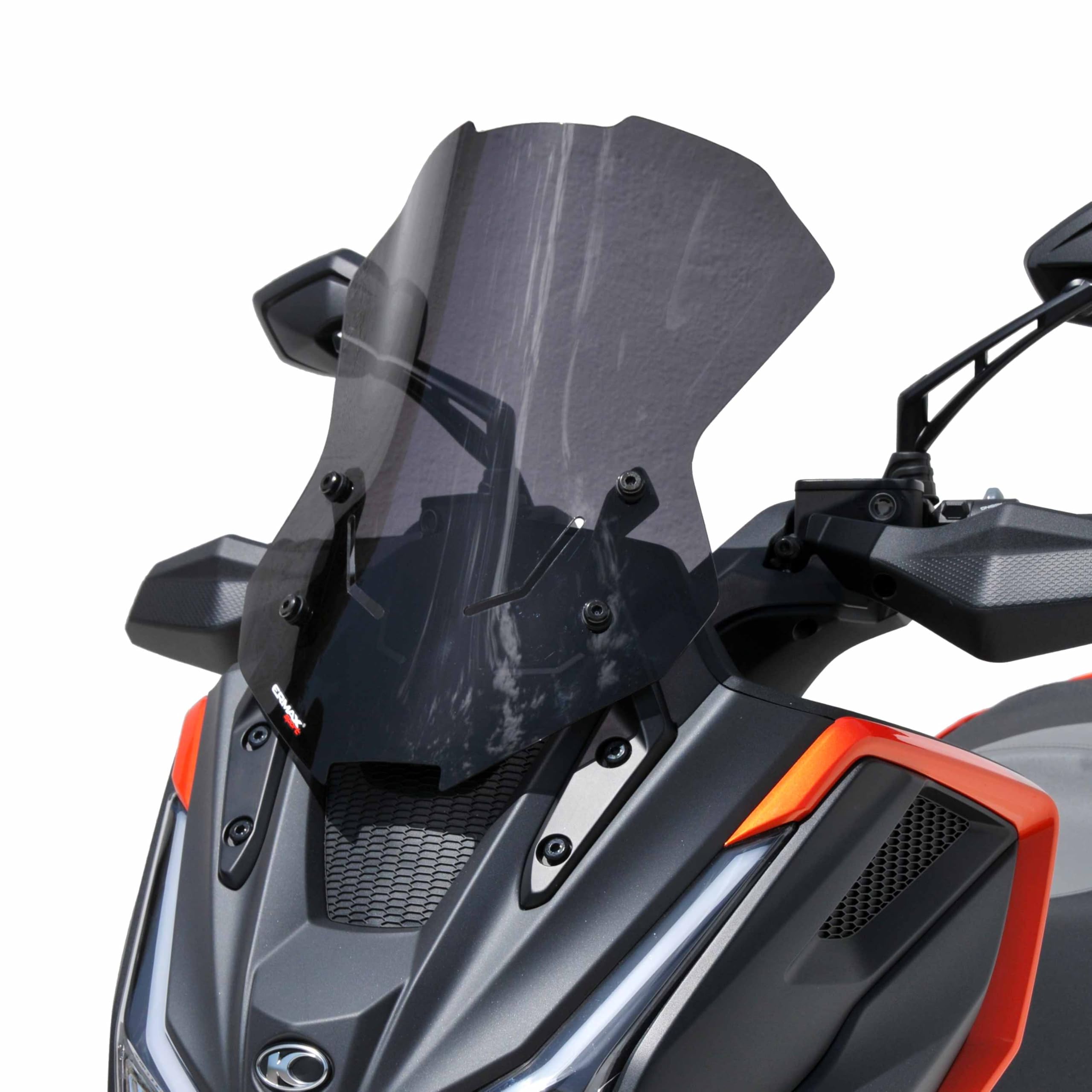 Parabrezza Scooter Touring (46cm) Ermax per DTX 125/360 2022-2025 Nero Chiaro fume