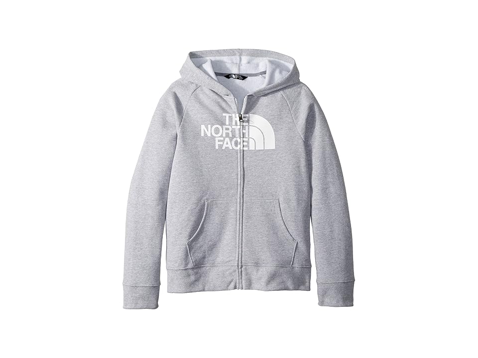 

The North Face Kids Logowear Full Zip Hoodie (Little Kids/Big Kids) (TNF Light Grey Heather/TNF White) Girl's Sweatshirt