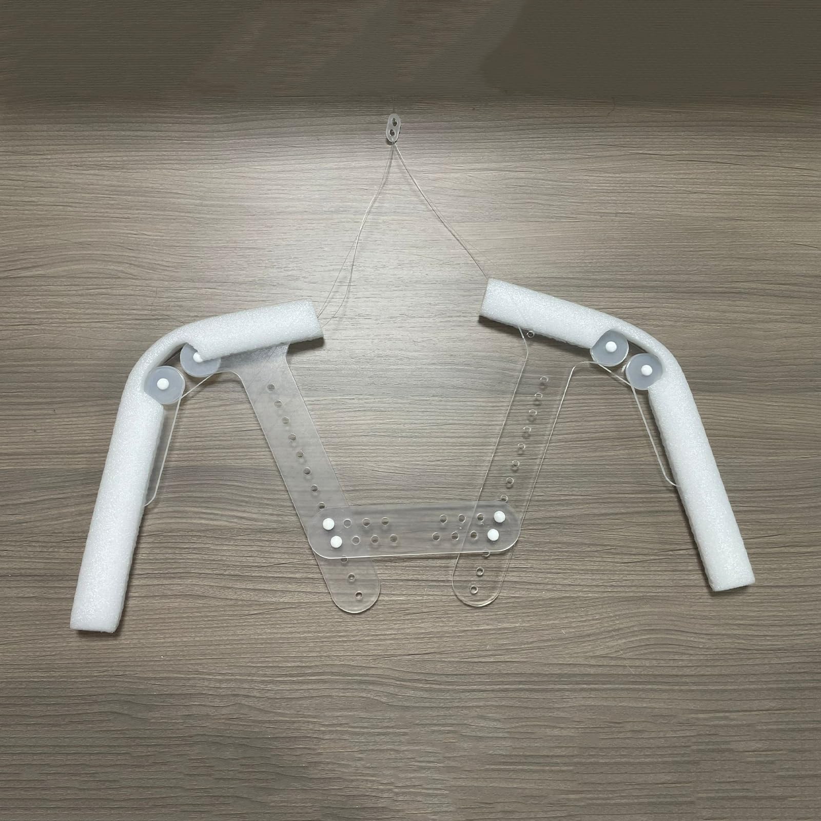 Invisible Clothing Mannequin Hanger, Adjustable Acrylic Material Clothes Rack with Foam Protection, Wall Mount Manners Coat Changer for Retail Boutique