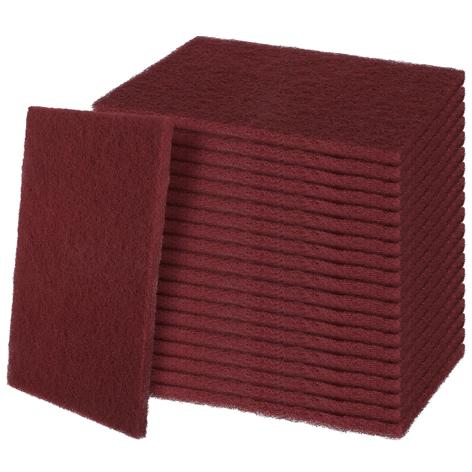 7447 General Purpose Scrub Pad, 20 Pcs Abrasive Scrub Pad, Maroon Brite Pads for Paint Prep, Scuffing, Scouring, Sanding, Adhesion Scratch-picture-12