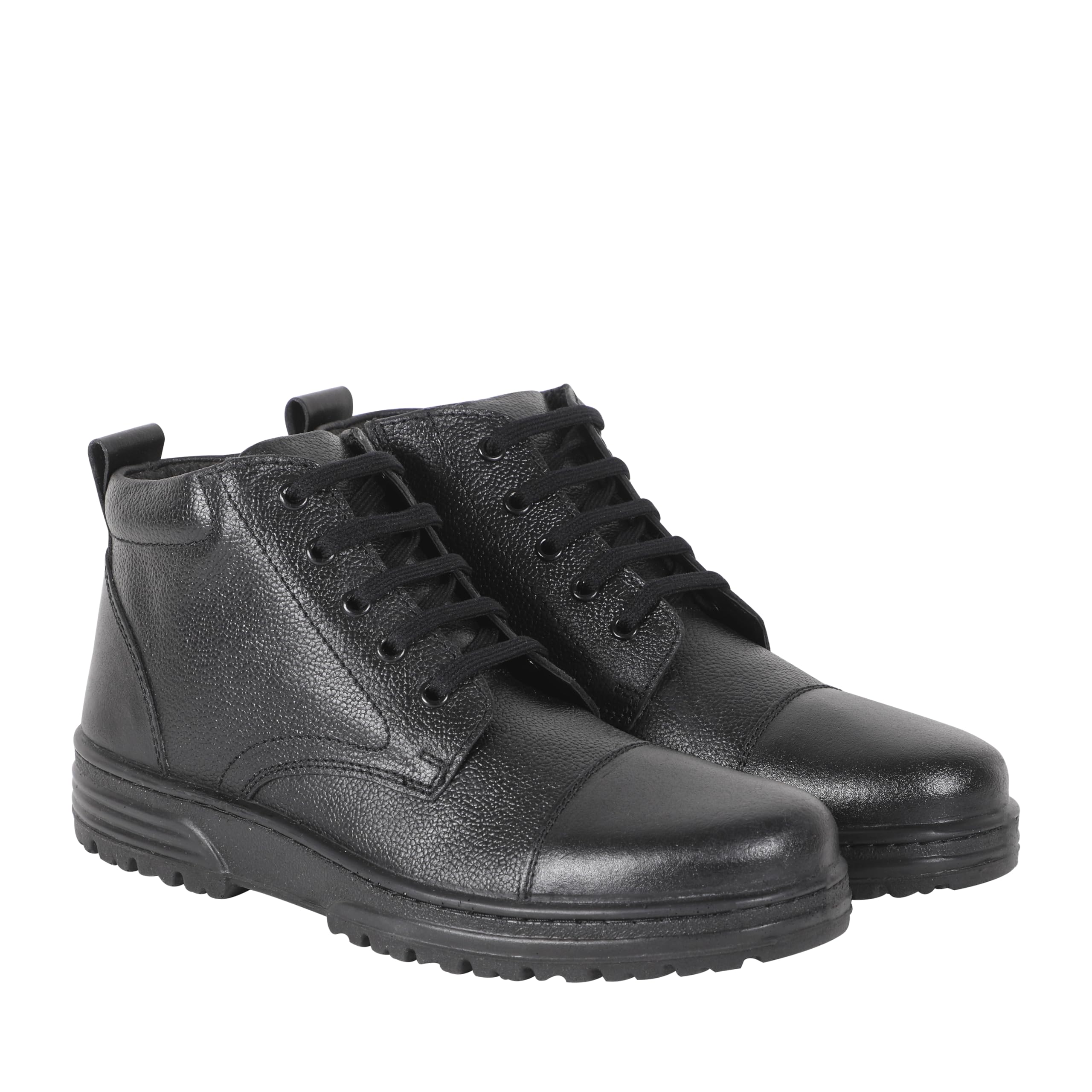 Warrior 7190-166 Police Boots for Men, Genuine Leather, Single Density PU Sole, Hard Toe, Light Weight, Black & Tan, Sizes-5UK-12UK-image-31