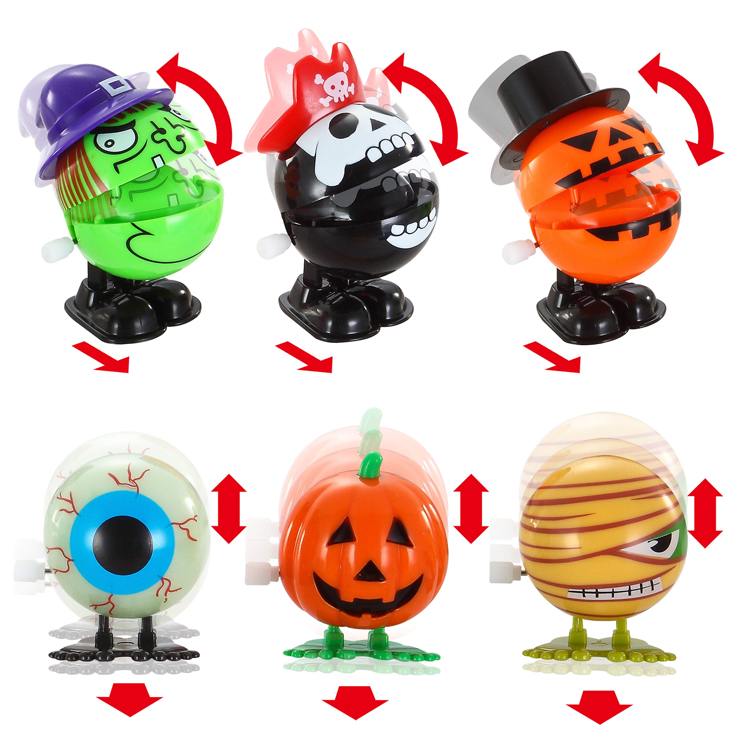 JOYIN Paquete de 24 Pcs Surtidos de Juguetes de Cuerda de Halloween para Relleno de Bolsas