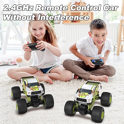 Miniatura 2 de Scientoy Auto a control remoto, juguete de camión monstruo de 20 KMH para edades de 5 a 7 años, autos RC todo terreno a escala 116 para niños y