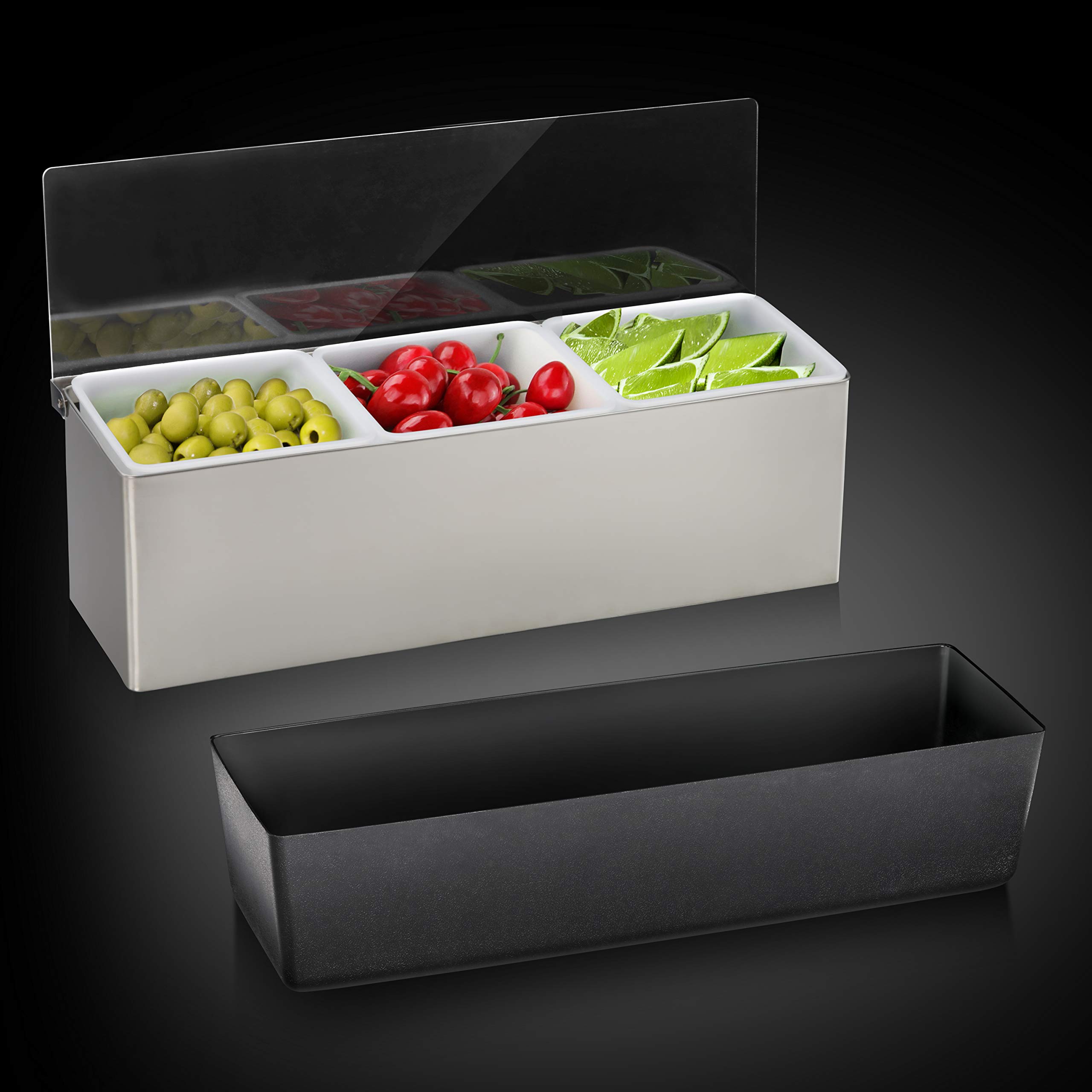 New Star Foodservice RestaurantGrade Condiment Dispensers (Silver, 3