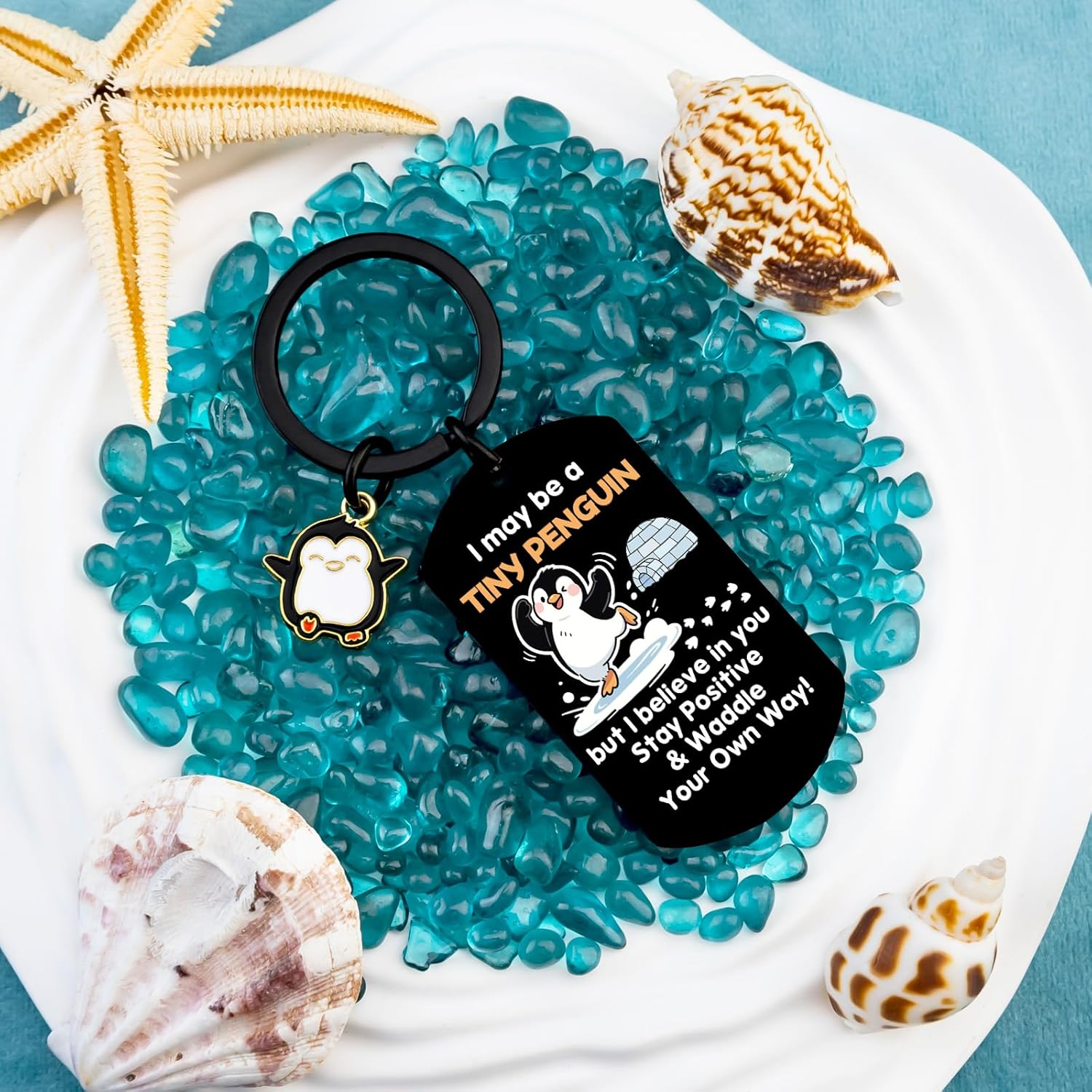 Penguin Keychain Penguin Gifts for Women Men Cute Motivational Keychain Gifts for Friends Daughter Birthday Valentine's Day Gifts for Her - Image 6