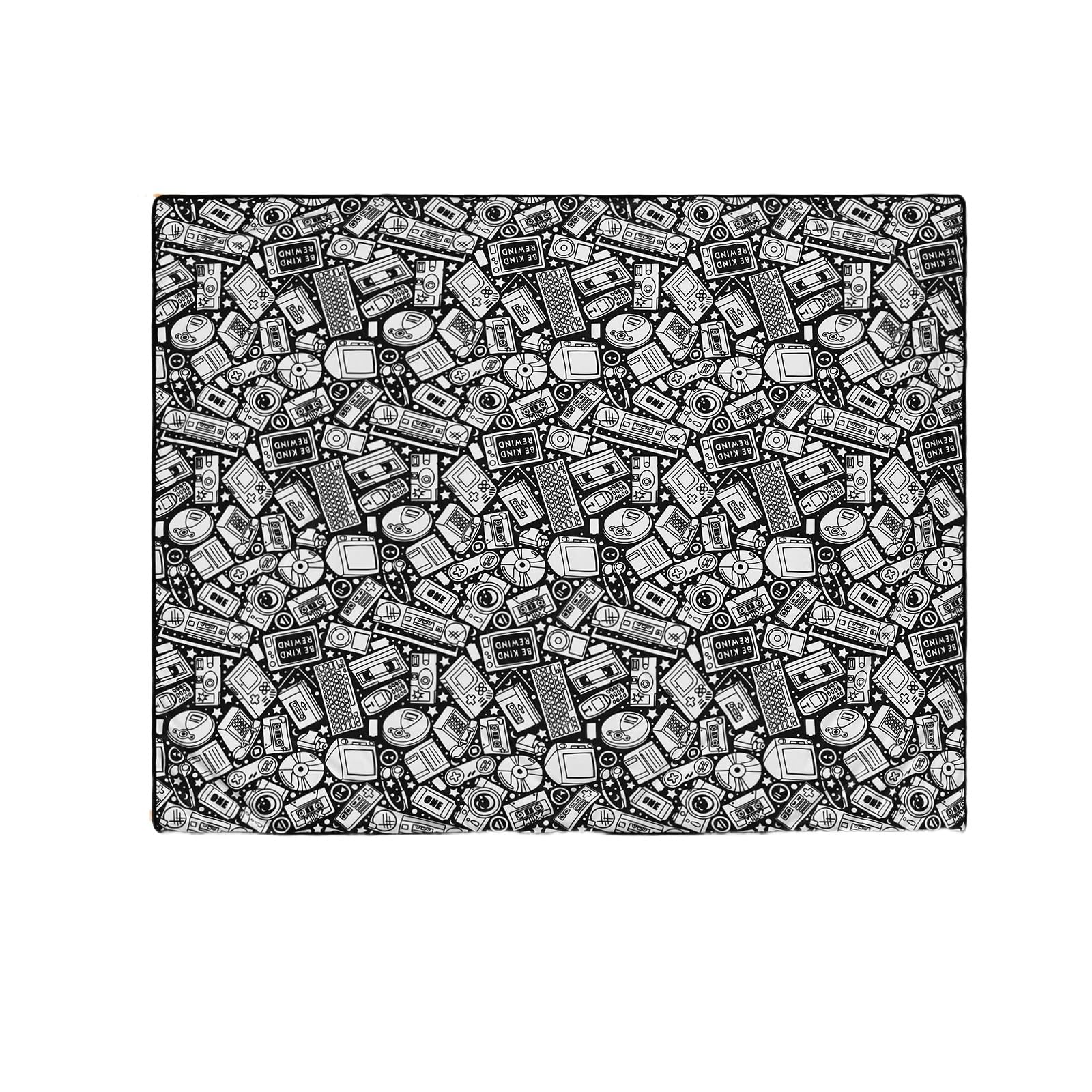 Vekoro diy coloring blanket DIY Coloring Blanket with 24 Colors Marker Washable(Sci Fi Design)