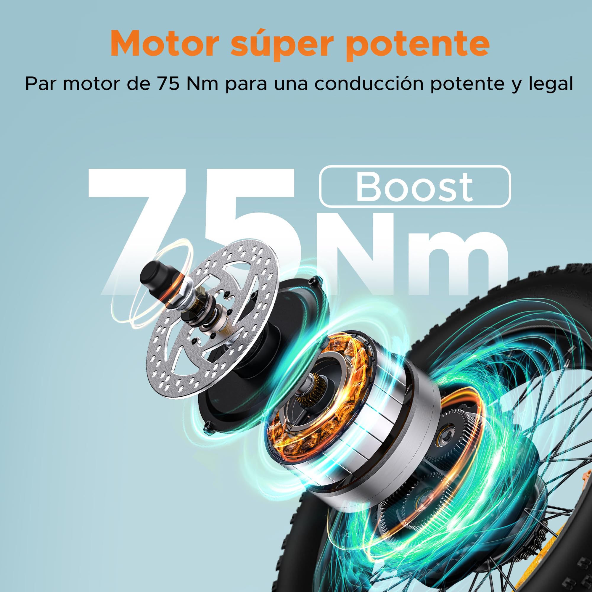 ENGWE Bike Bicicleta Plegable, Batería De 48 Vy 13,5Ah con hasta 120km De Autonomía, Sensor De Par Y Diseño Plegable con Frenos Hidráulicos Y Aplicación para Todo Terreno, EP-2 3.0 Boost