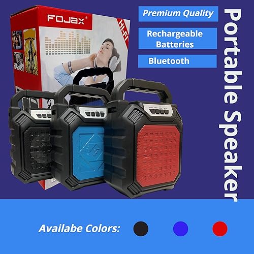 Miniatura 3 de Radio FM TFUSB Reproductor de MP3 Bluetooth Altavoz portátil Recargable-Rojo