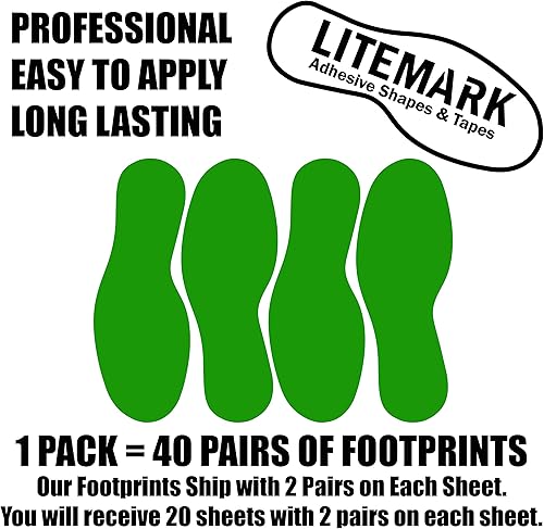 Vista 197 de LiteMark Calcomanías de vinilo duraderas con acabado brillante, tamaño mediano de 9 pulgadas, ideal para suelos, techos, paredes y la mayoría
