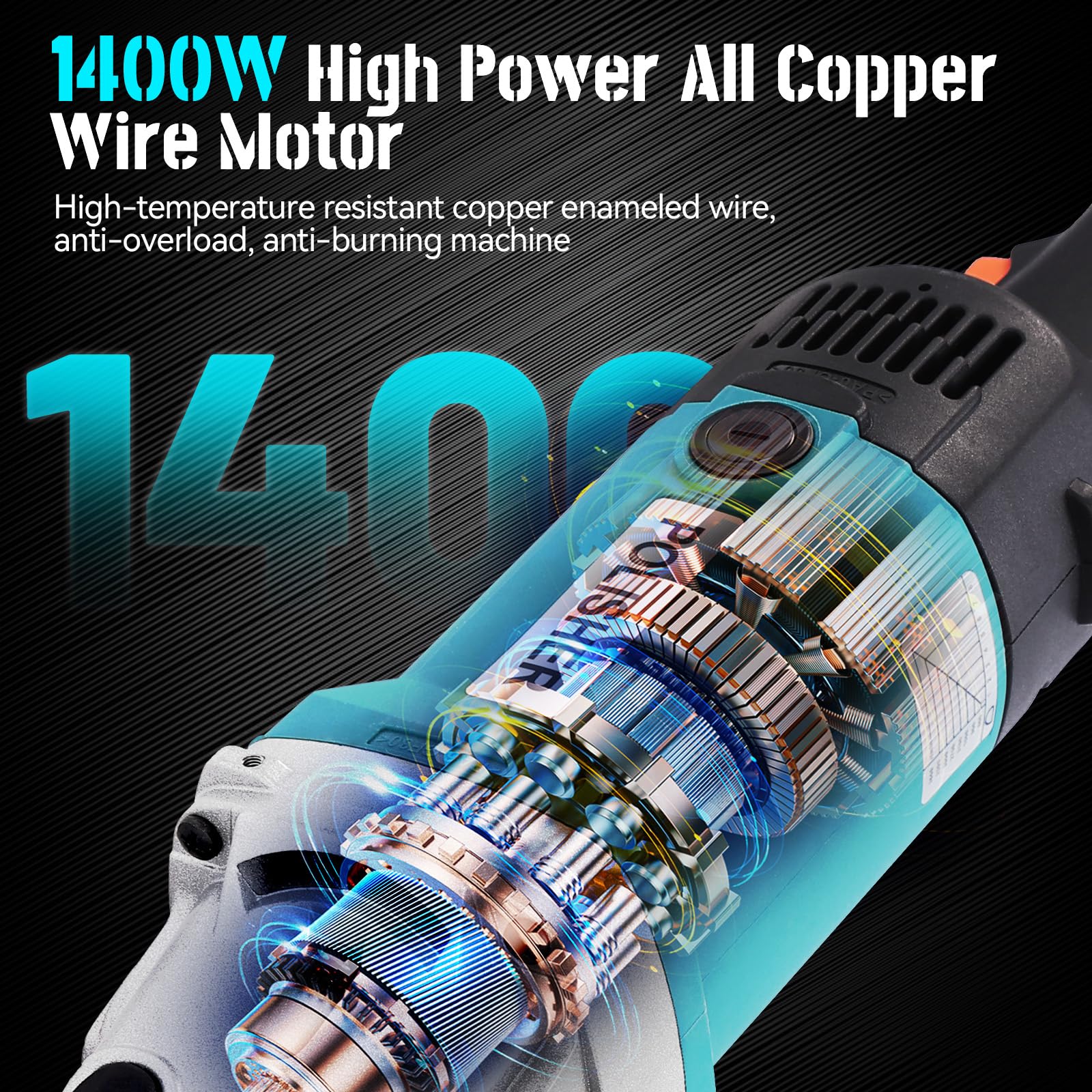 Yofuly 1400W Spazzolatrice per Legno, Smerigliatrice per la Ristrutturazione di Superfici, 6 Controllo della Velocità, Levigatrice a Rulli Elettrica per Legno, Acciaio Inox, Metallo, Plastica