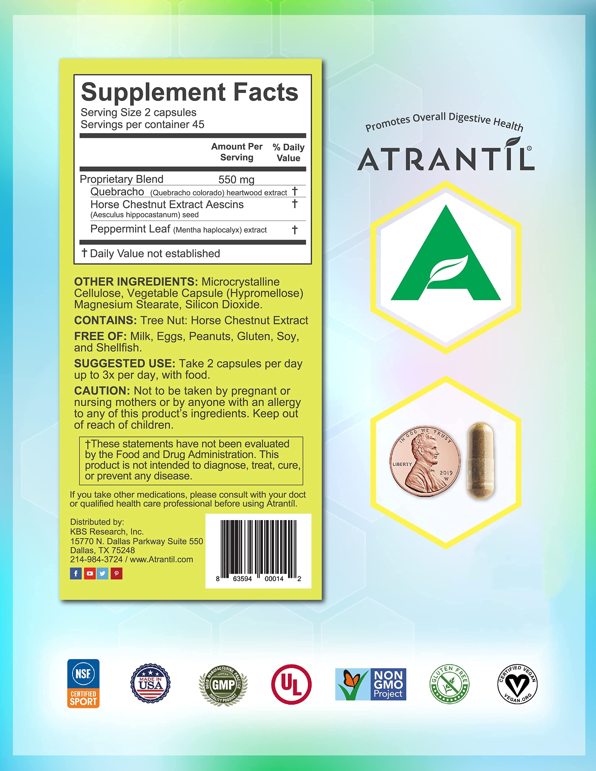 Atrantil 90 CapsulesAntioxidant Packed Polyphenol for Bloating and Gas