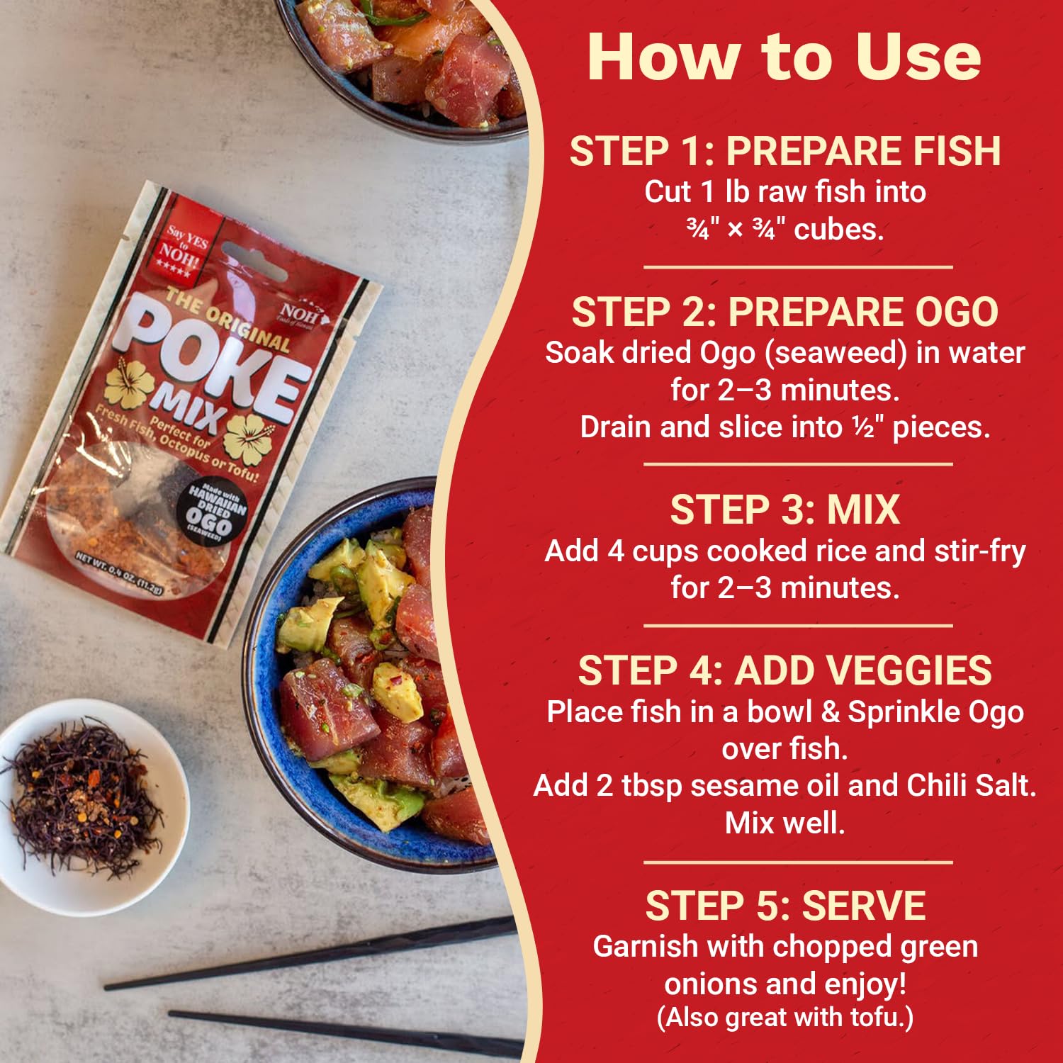 Amazon.com : NOH Hawaiian Poke Mix, 0.4 oz Packet (Pack of 12