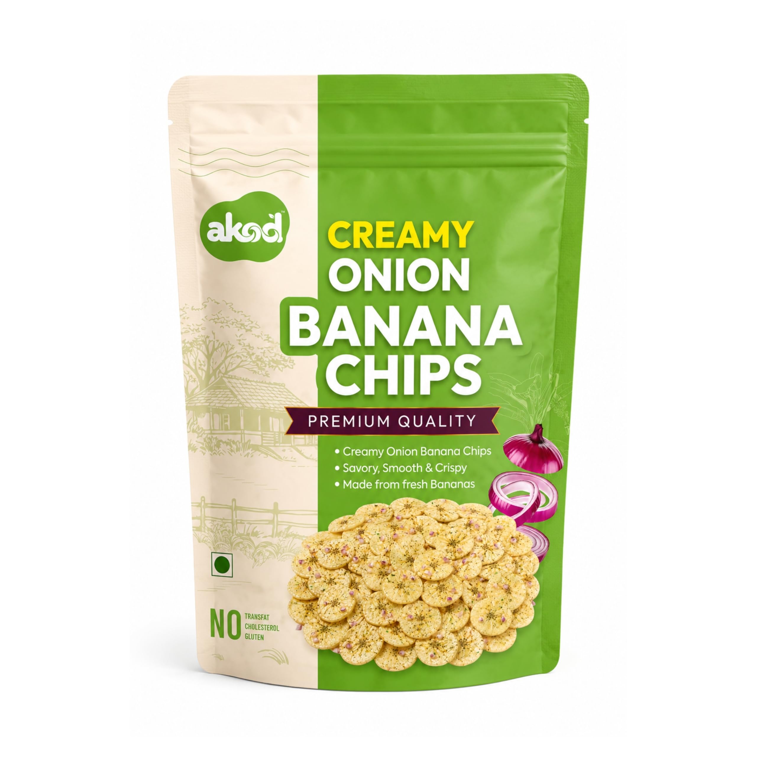 AKOD Creamy Onion Banana Chips | Premium Kerala Nendran Banana Chips | Crispy Creamy Onion Flavour Snack | Gluten Free (750 Gm)-image-30