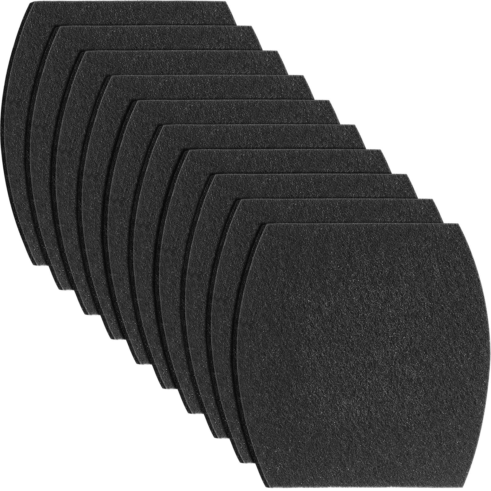 Jecery 10 Pcs Activated Carbon Cat Litter Box Replacement Filters Compatible with Petmate Booda Clean Step 6.3 x 5.91 Inches Filters to Absorbs Odors and Controls Damp for Keeping Fresh
