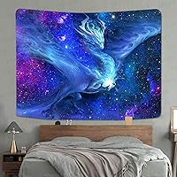 Vista 4 de FEASRT GTLSAY1453 - Tapiz de dragón de fantasía, decoración de pared para dormitorio, sala de estar, apartamento, dormitorio, tapices colgantes